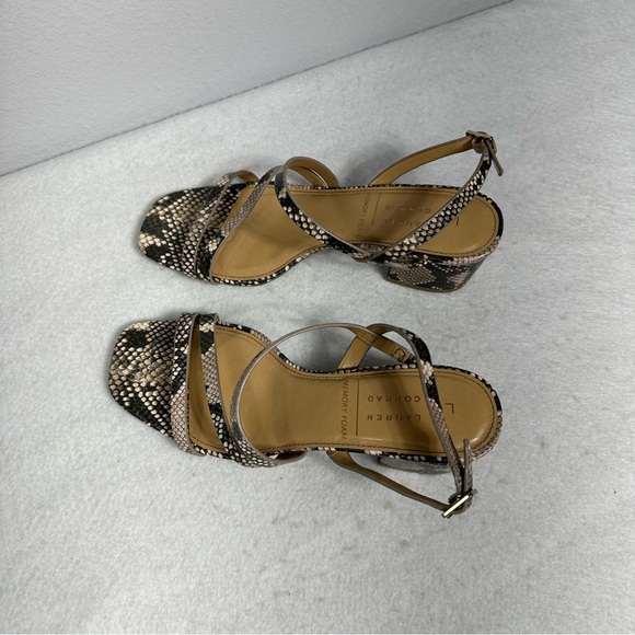 LC Lauren Conrad Shoes Size 7.5 Women's Sandals Snakeskin Heels Strappy … - Picture 6 of 10